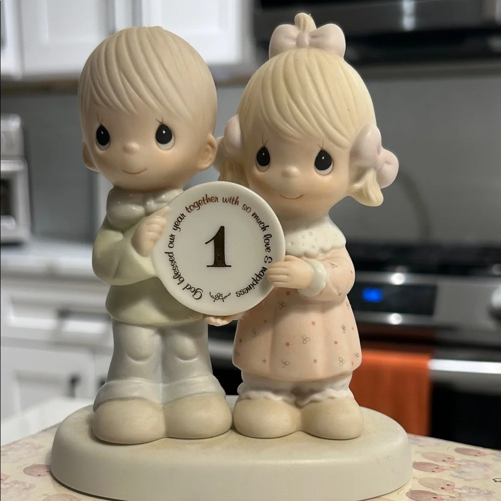 Precious Moments 1 Year Cream and Pink